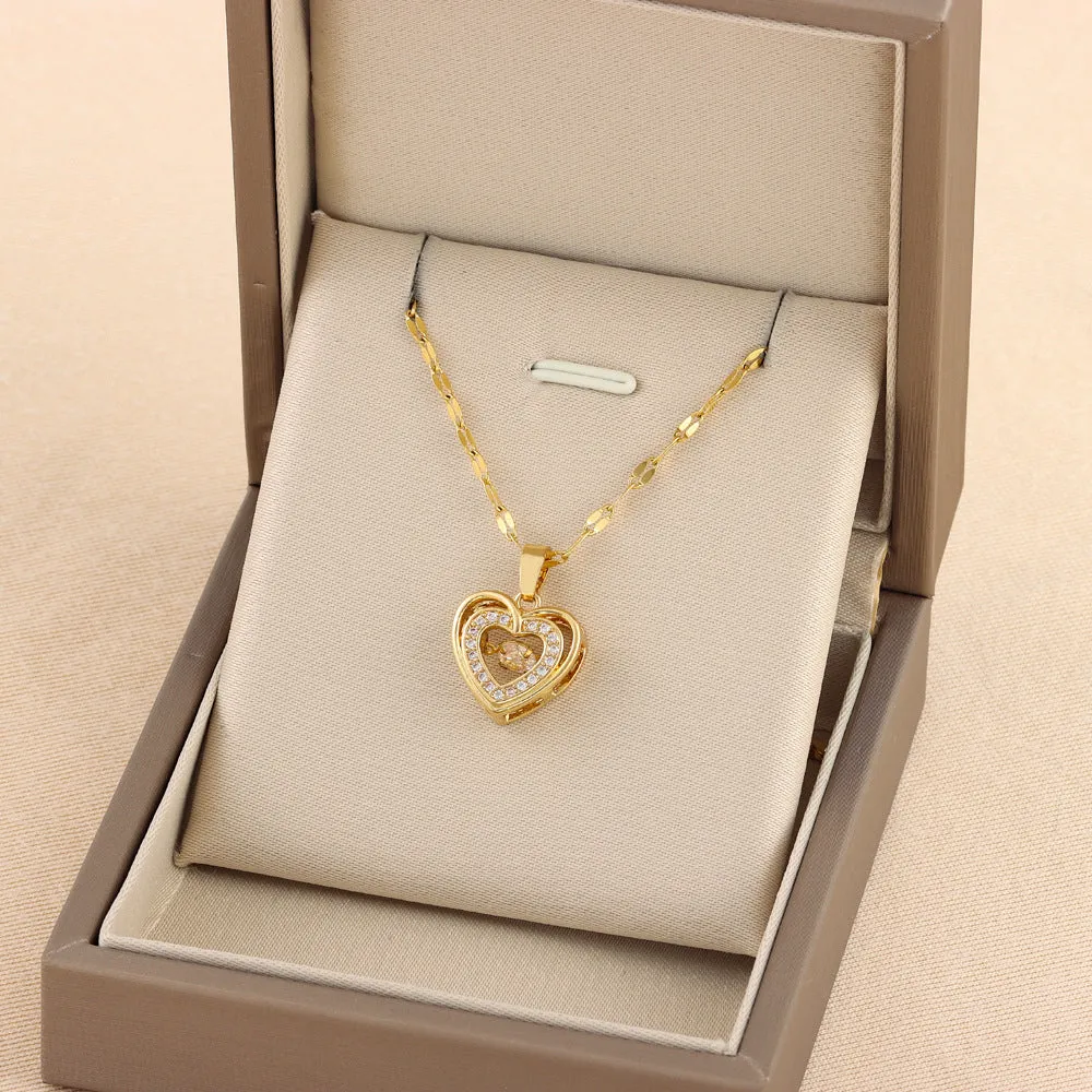 TwinHeart Titanium Necklace