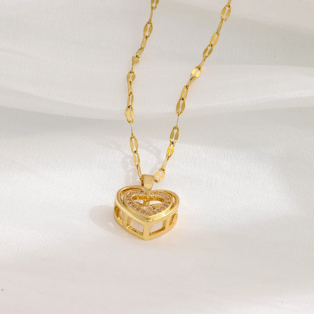 TwinHeart Titanium Necklace