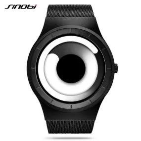 Unique Vortex Concept Watch Men High quality 316L Stainless Steel Milan Band Modern Trend Sport Black Wrist Watches For Male Hot