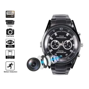Video Recorder Camera Watch HD 1080P with Night Vision Men's Watch-Video Recorder Watch