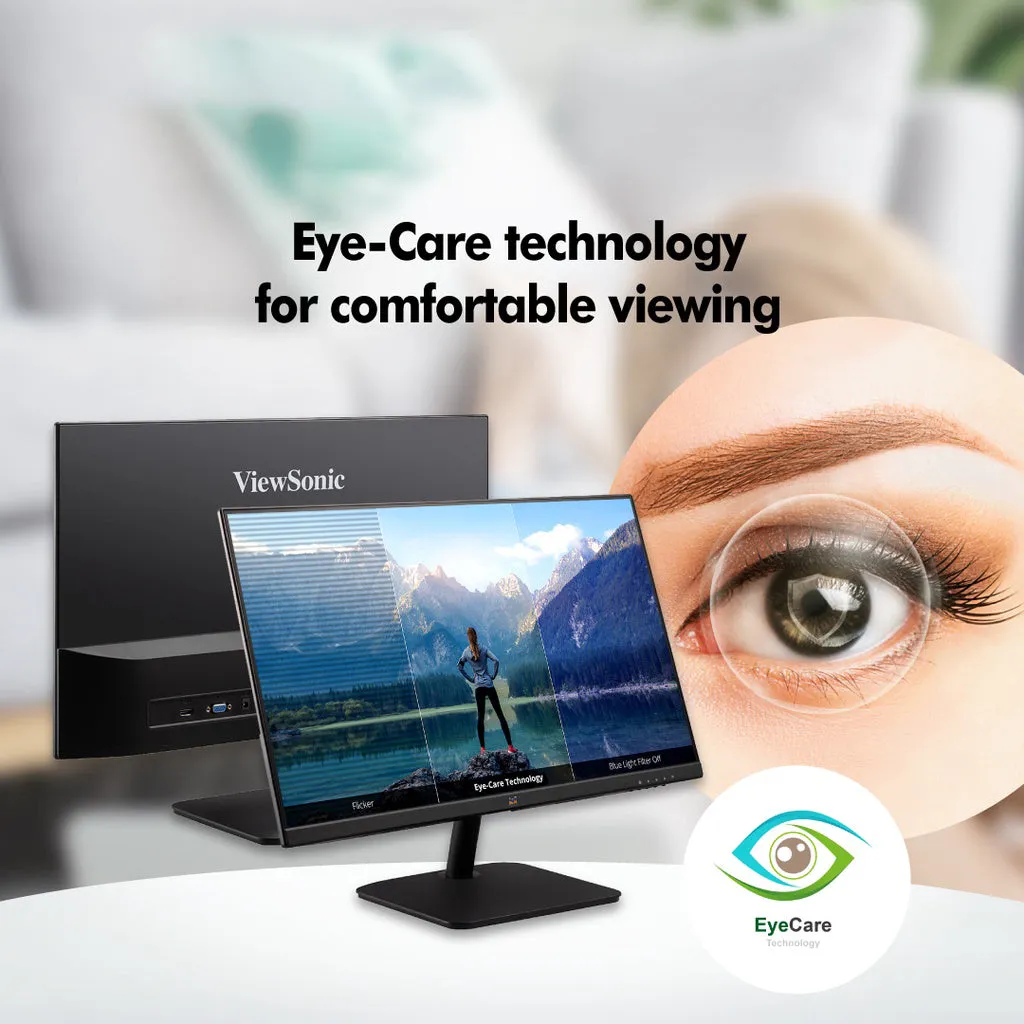 ViewSonic VA2432-h (24") / VA2732-h (27") Full HD 100Hz 1ms Monitor | IPS Panel | Frameless Design | 1920x1080