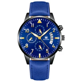 W129 Blue Band Black & Gold Rexler Collection Quartz Watch