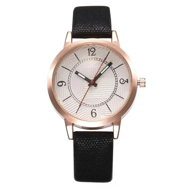 W14 Black Band Rose Gold Textured Collection Quartz Watch