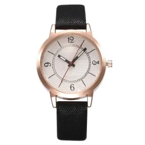 W14 Black Band Rose Gold Textured Collection Quartz Watch