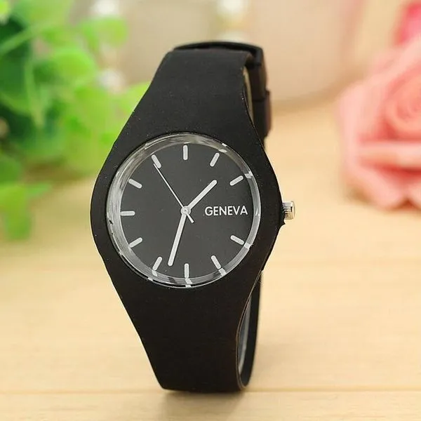 W148 Black Silicone Collection Quartz Watch