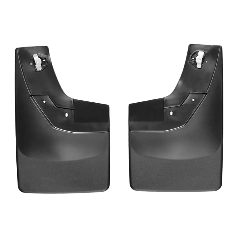 WeatherTech DigitalFit No-Drill Rear Mud Flap - Black / Textured - GM Fullsize Truck 2014-15 120035 - Pair