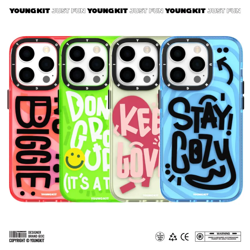 YOUNGKIT Happy Mood Slim Thin Matte Anti-Scratch Back Shockproof Cover Case