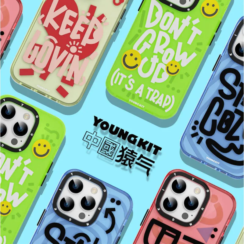YOUNGKIT Happy Mood Slim Thin Matte Anti-Scratch Back Shockproof Cover Case