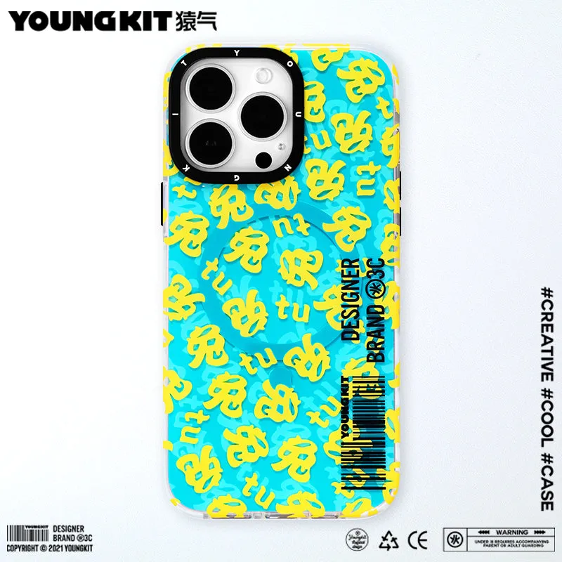 YOUNGKIT Play Rabbit MagSafe Slim Thin Matte Anti-Scratch Back Shockproof Cover Case