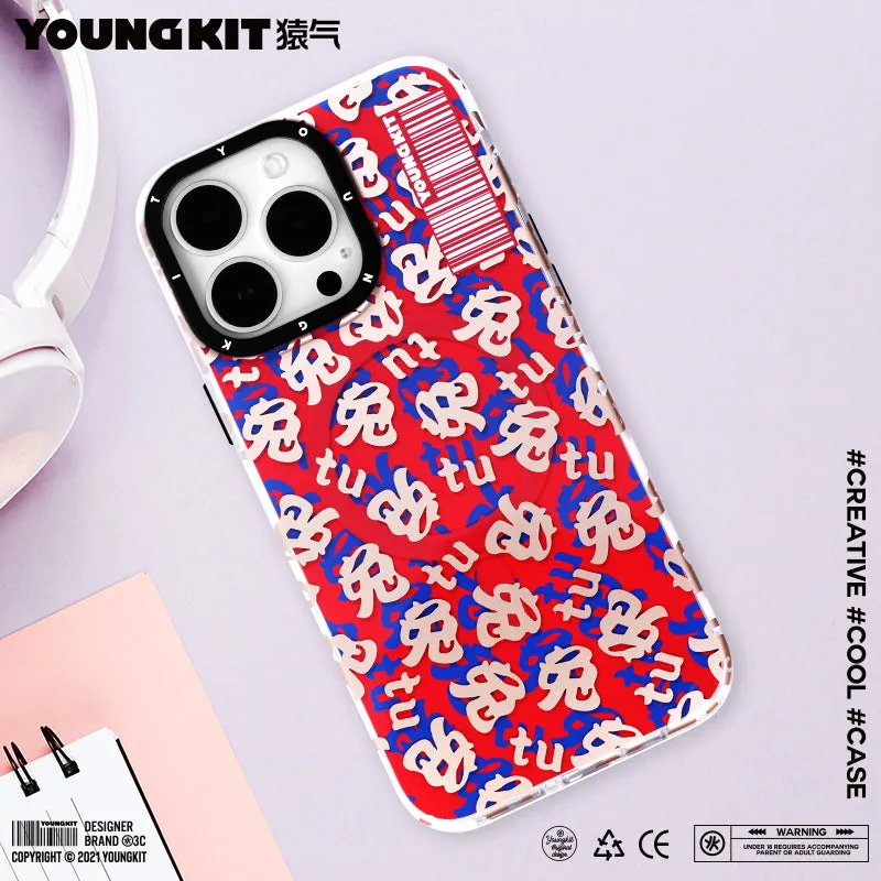 YOUNGKIT Play Rabbit MagSafe Slim Thin Matte Anti-Scratch Back Shockproof Cover Case