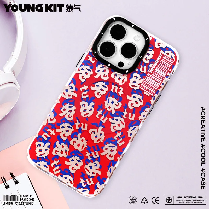 YOUNGKIT Play Rabbit MagSafe Slim Thin Matte Anti-Scratch Back Shockproof Cover Case