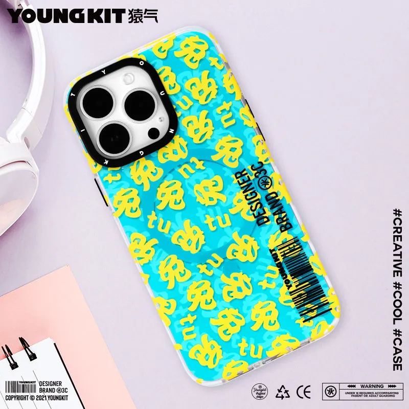 YOUNGKIT Play Rabbit MagSafe Slim Thin Matte Anti-Scratch Back Shockproof Cover Case