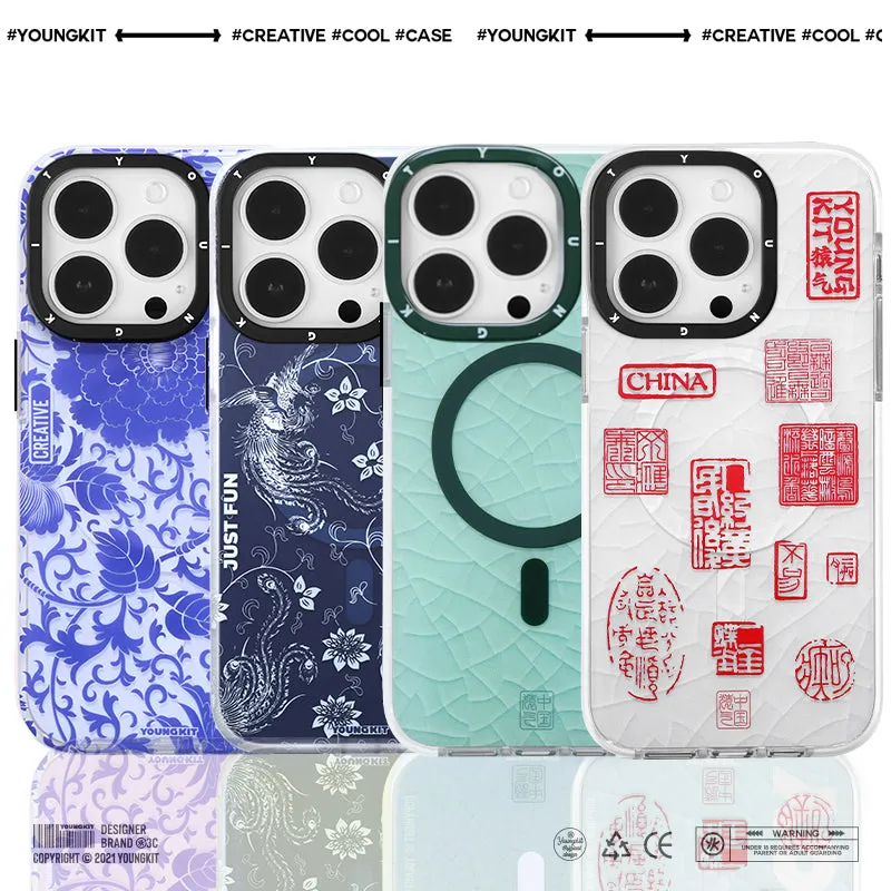 YOUNGKIT Porcelain MagSafe Slim Thin Matte Anti-Scratch Back Shockproof Cover Case