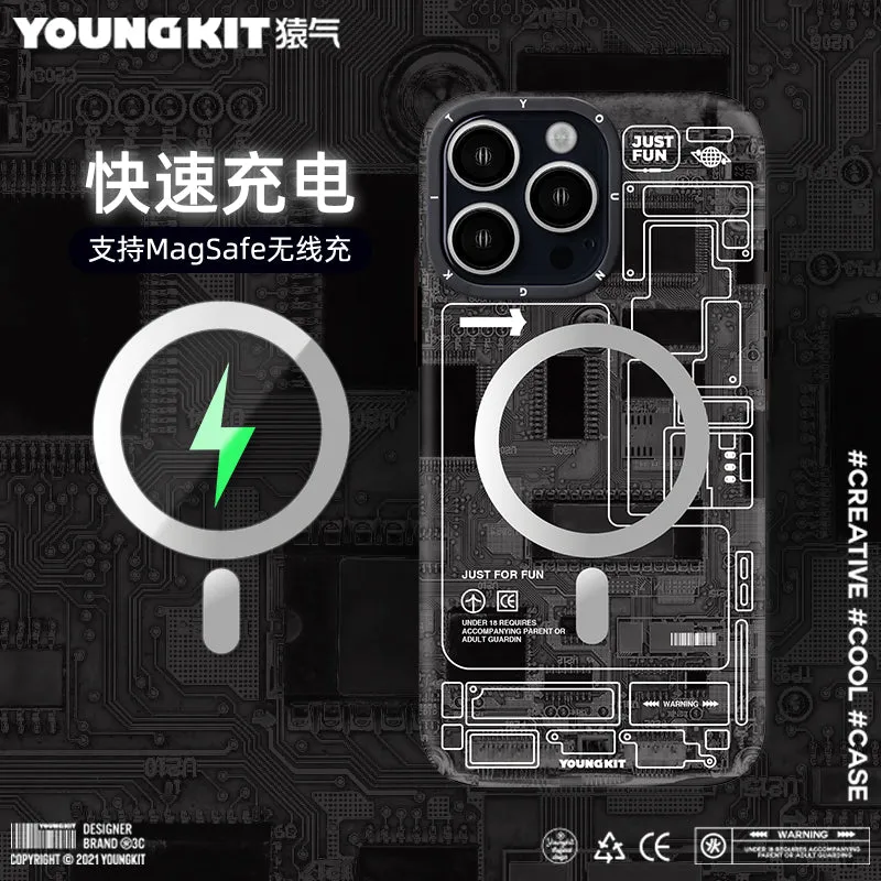 YOUNGKIT Technology MagSafe Slim Thin Matte Anti-Scratch Back Shockproof Cover Case (iPhone)