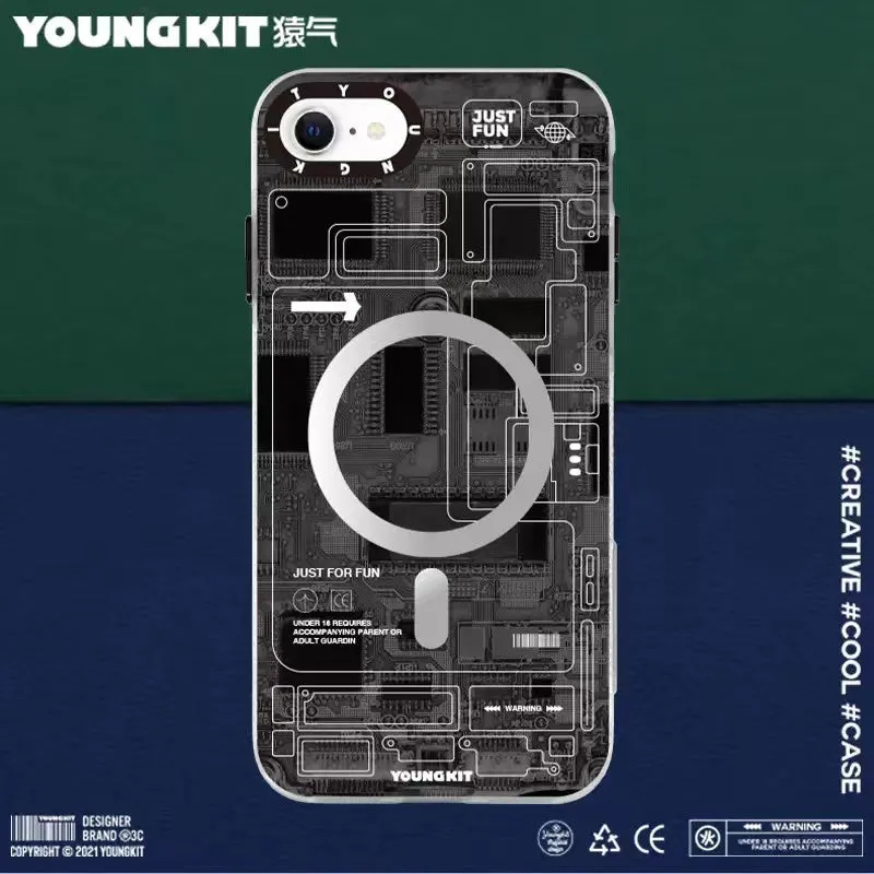 YOUNGKIT Technology MagSafe Slim Thin Matte Anti-Scratch Back Shockproof Cover Case (iPhone)