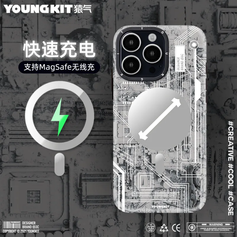 YOUNGKIT Technology MagSafe Slim Thin Matte Anti-Scratch Back Shockproof Cover Case (iPhone)